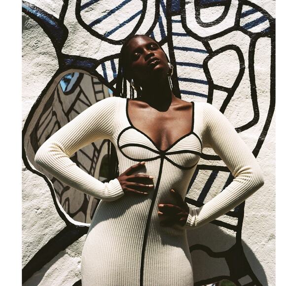 Mara Hoffman + Net Sustain Lucienne Ribbed Organic Cotton-blend Midi Dress XS - Picture 3 of 16